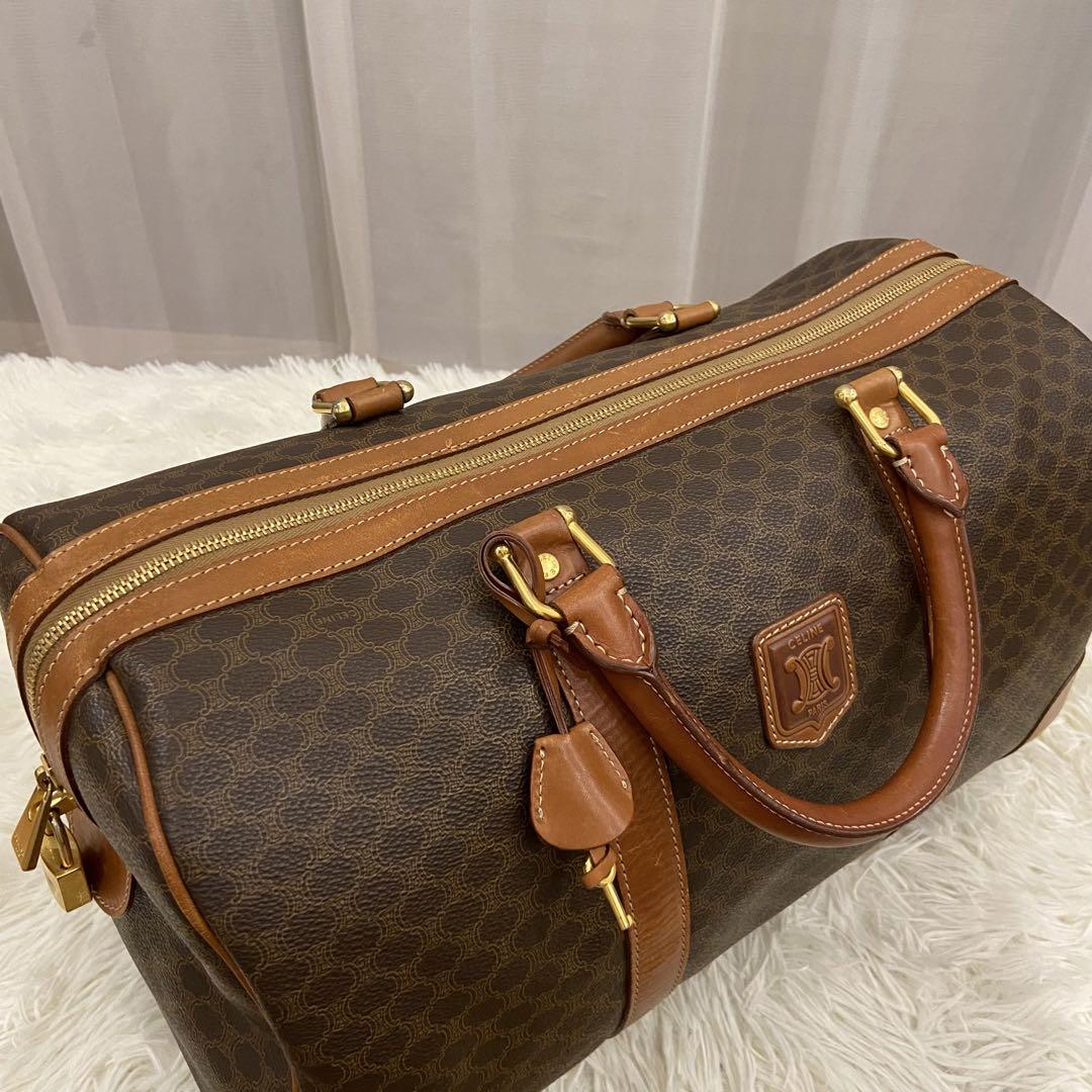 ⭐️美品⭐️ CELINE　マカダム柄　ボストンバッグ　ハンドバッグ　PVC