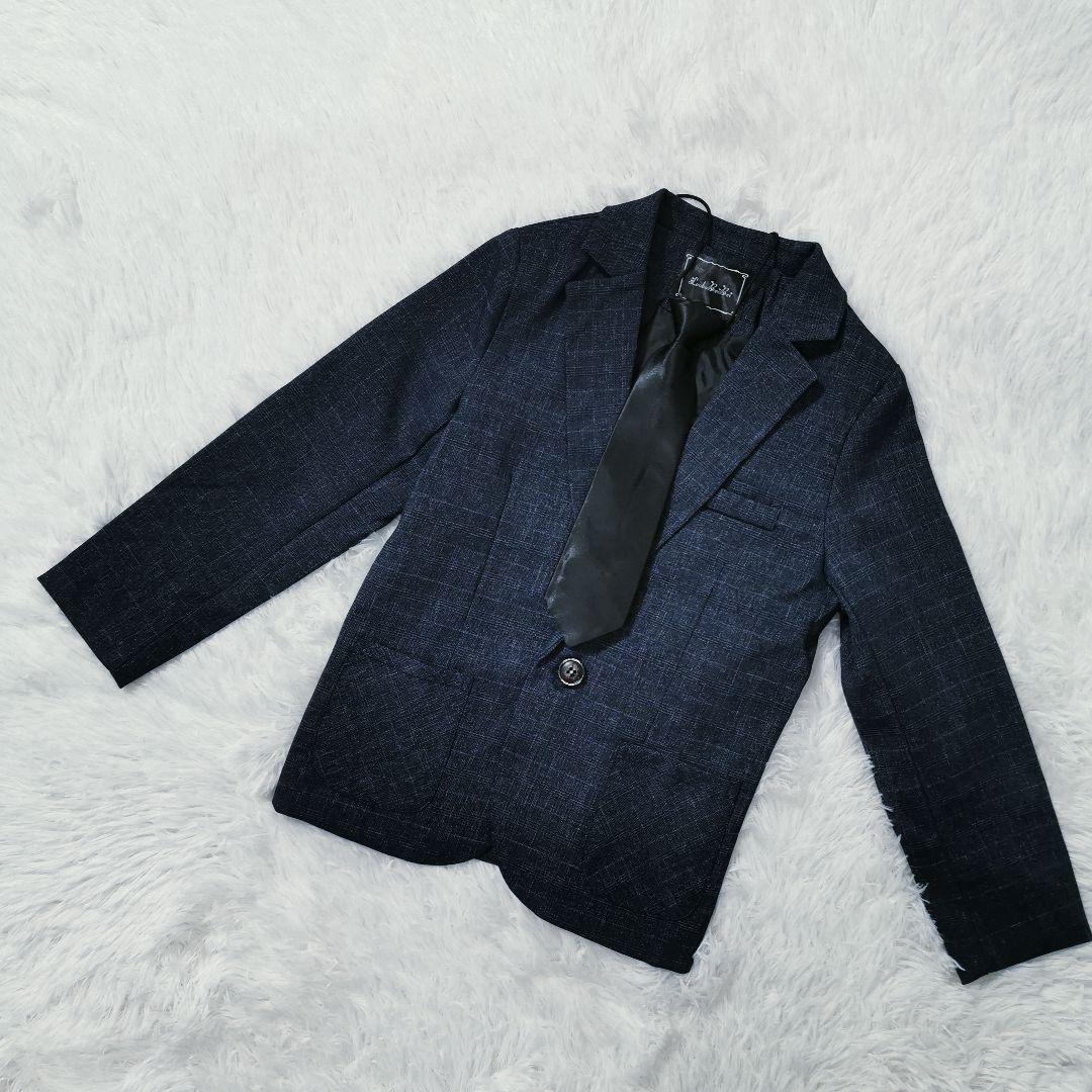 【新品】卒園入学式 男の子 120 スーツセット ネイビーブルー