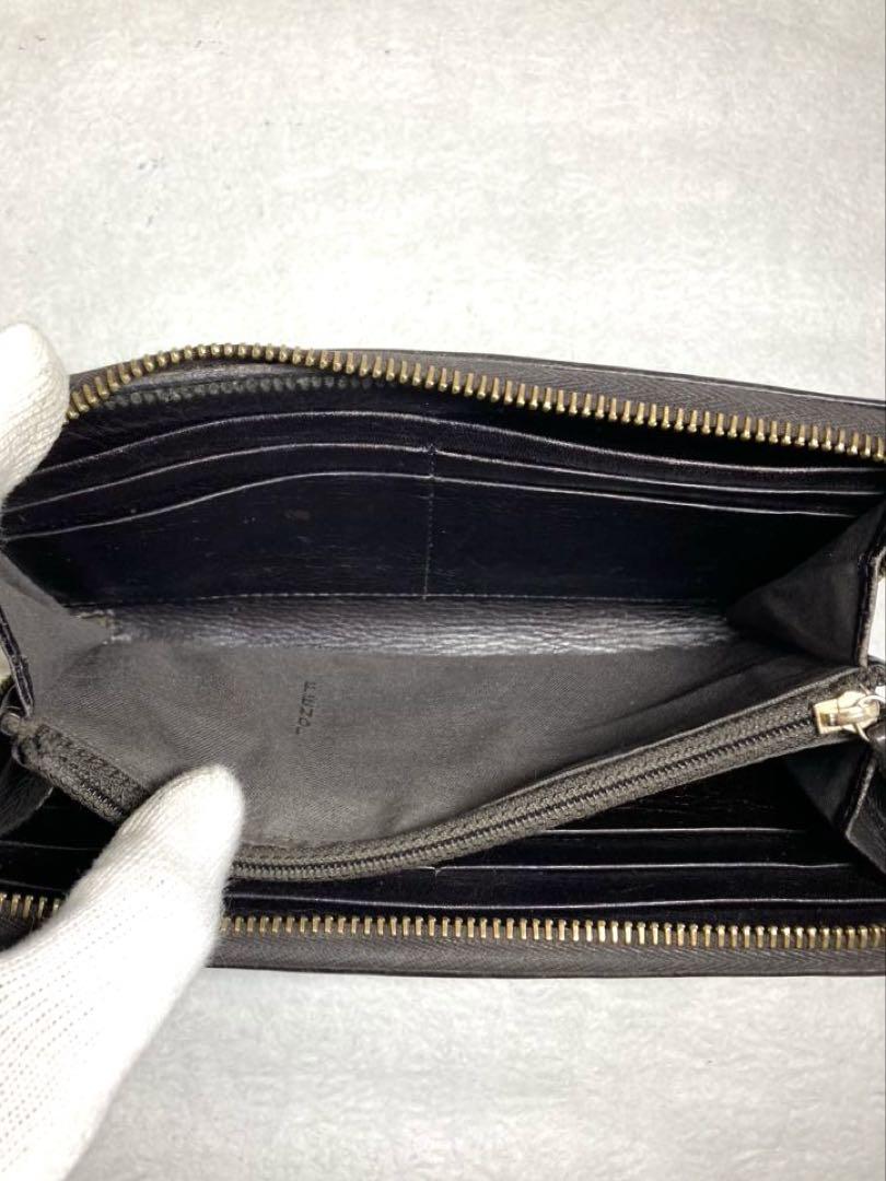 FENDI フェンディ　ズッカ柄　キャンバス　ラウンドファスナー　長財布