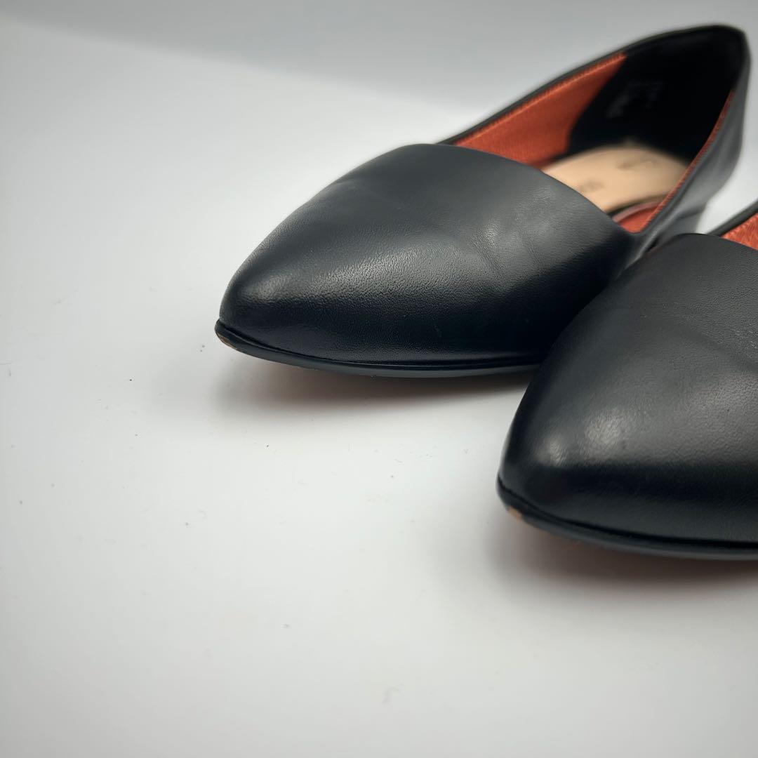 【美品】CLARKS クラークス フラットパンプス ポインテッドトゥ