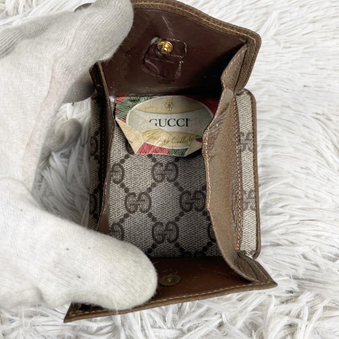 人気定番の PVC レザー GUCCI 大人気 2つ折り インターロッキング GG柄 財布 小物