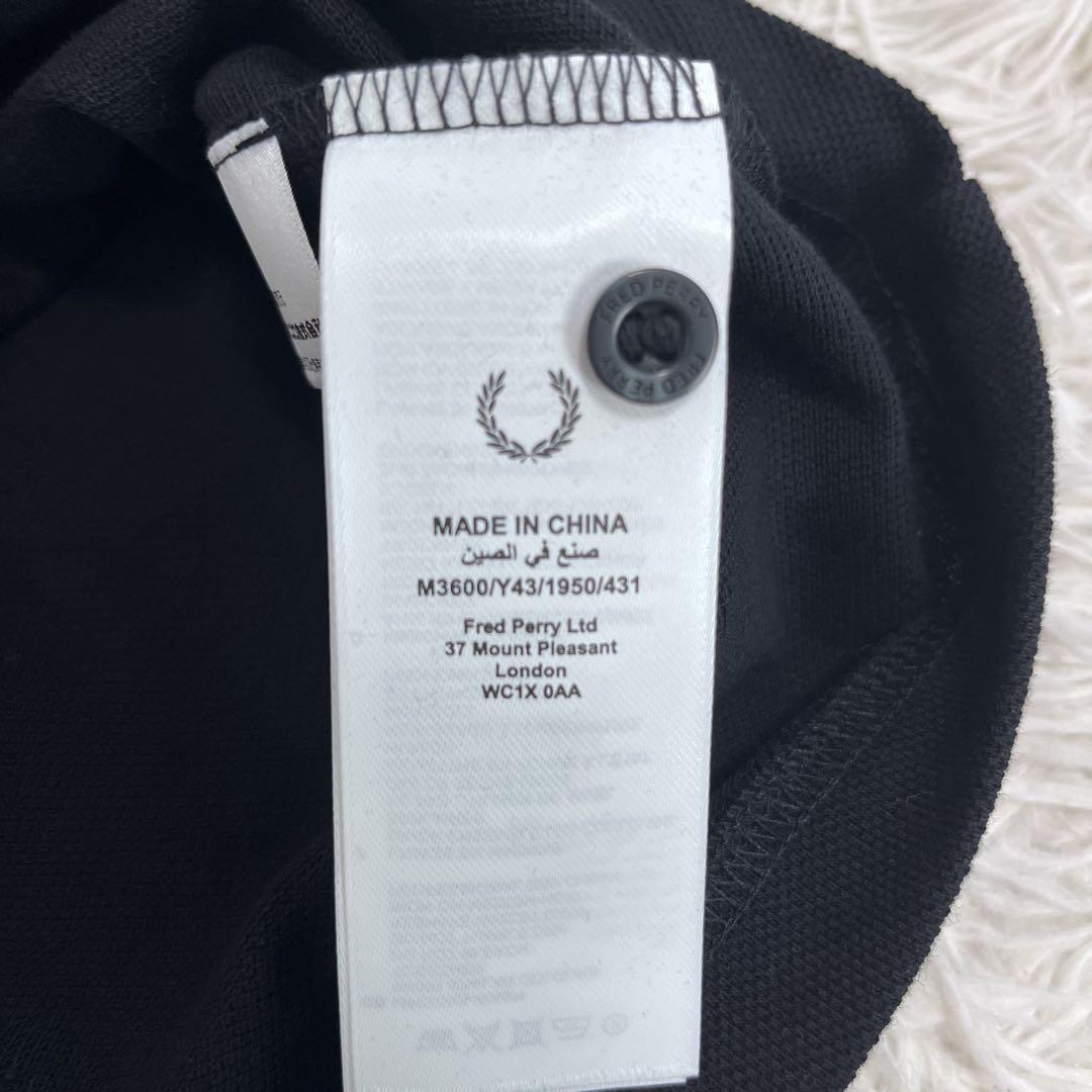 未使用タグ付き FRED PERRY フレッドペリー ポロシャツ 黒 M3600