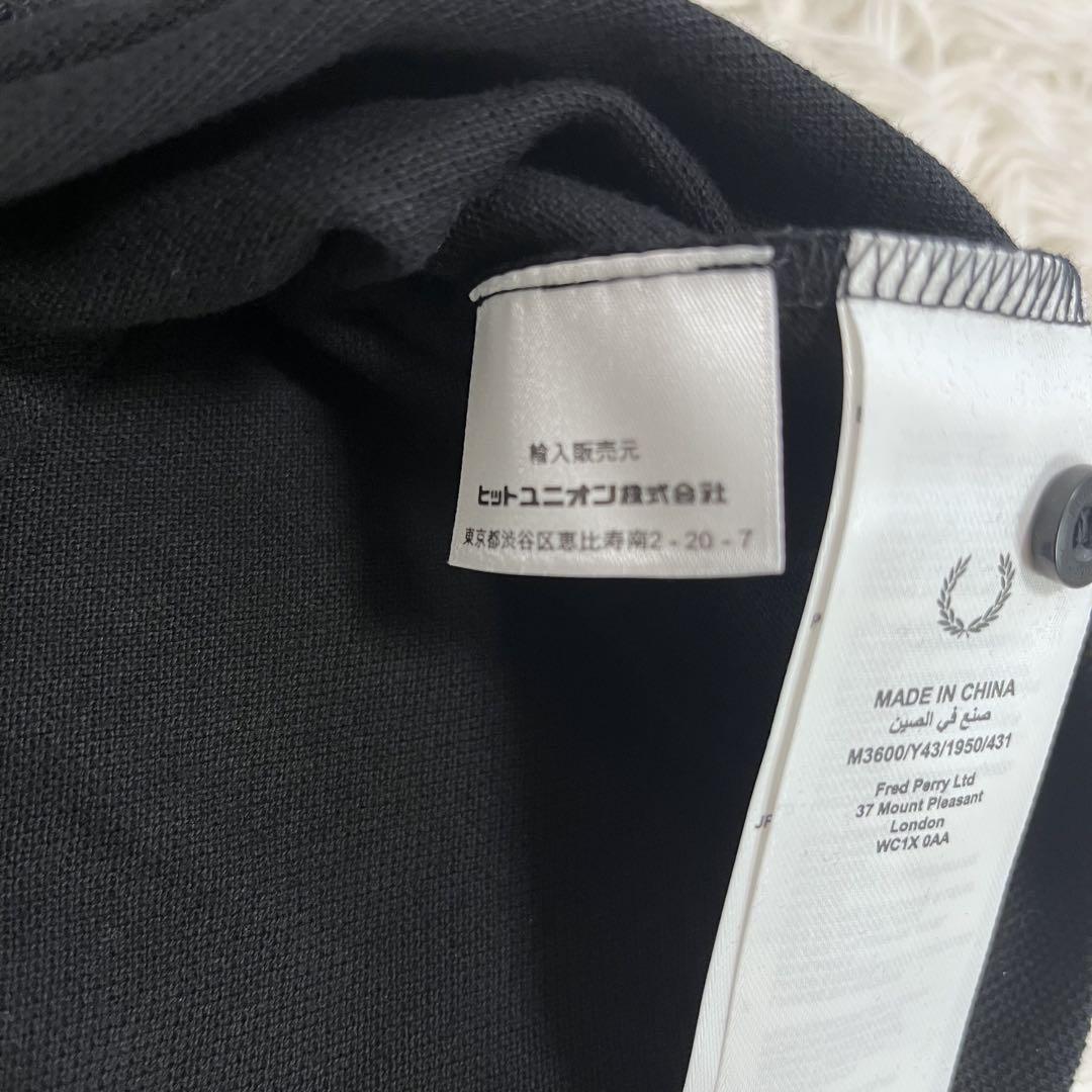 未使用タグ付き FRED PERRY フレッドペリー ポロシャツ 黒 M3600