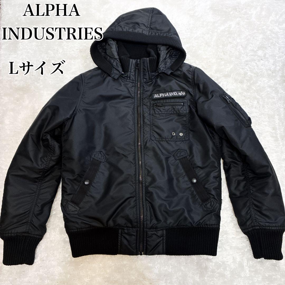 アルファインダストリーズ ブルゾン MA-1 フライジャケット ブラック L