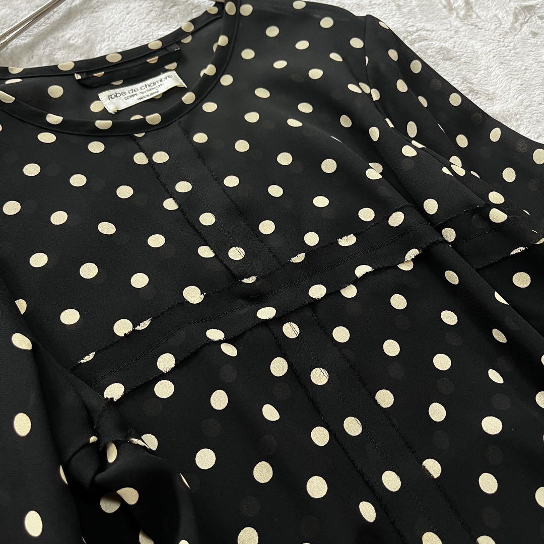 コムデギャルソン シースルードットブラウス【XS】 コムコム コムデギャルソンCOMME des GARCONS シースルードット
