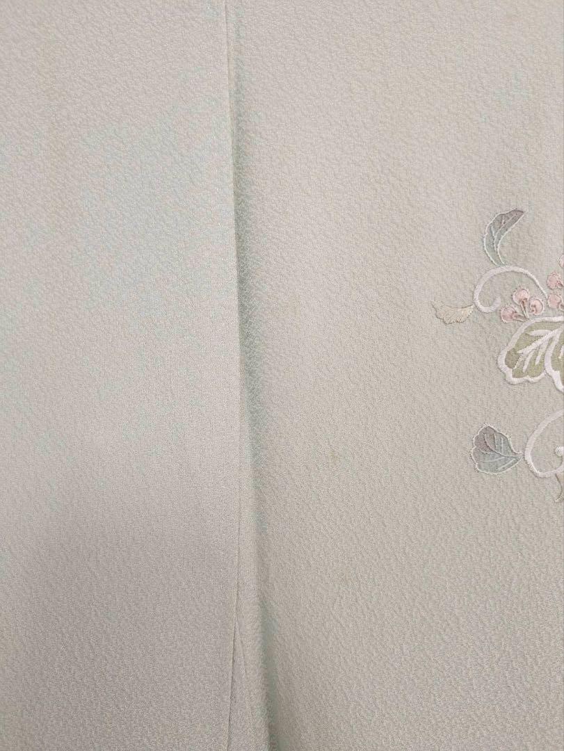 汕頭刺繍 蘇州刺繍 紋なし付け下げ 素敵な色味U-3895