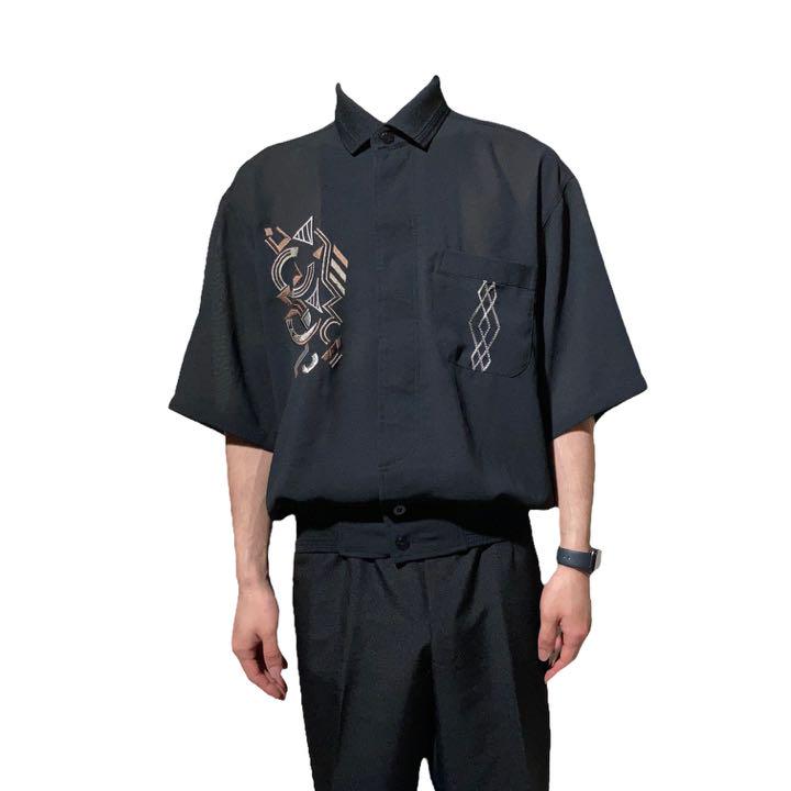 在庫格安 VINTAGE GEOMETRIC SHORT SLEEVE SHIRT HxLOq-m65971083621 全国無料人気