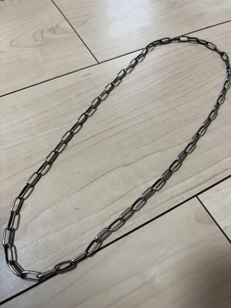 ナバホチェーン ネックレス あずきチェーン 5.5mm 60cm ハンドメイド