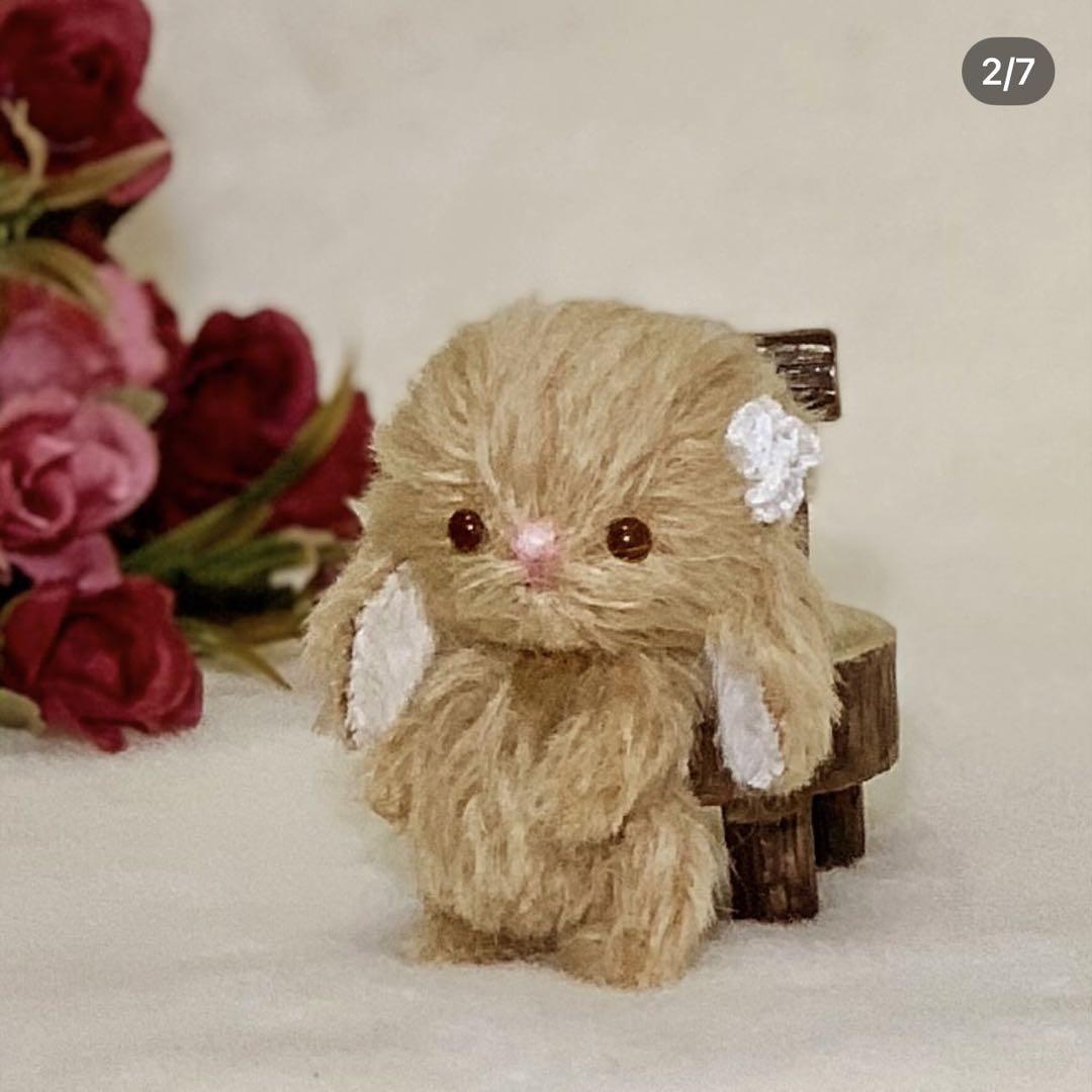 ロップイヤー たれ耳うさぎ 可愛いうさぎ ハンドメイド ぬいぐるみ テディベア