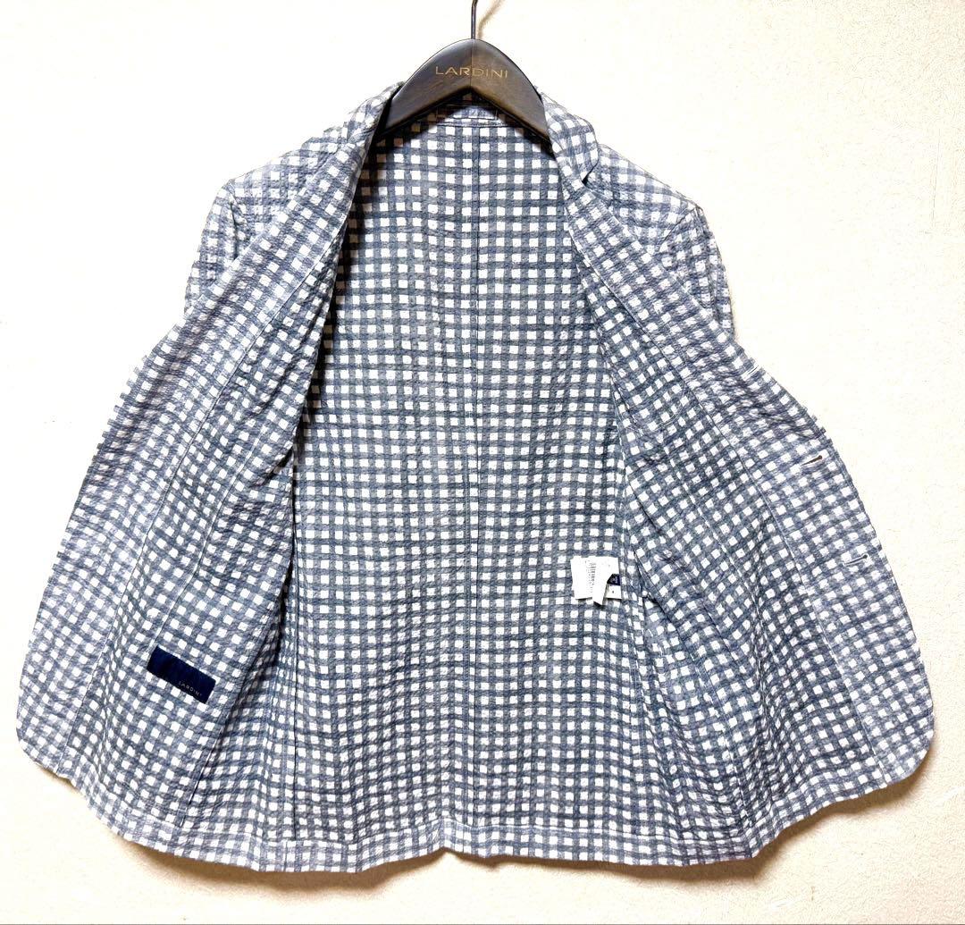 LARDINI ラルディーニ シアサッカー JKT 48 ブートニエール