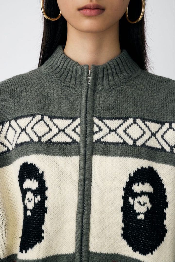 MOUSSY A BATHING APE KNIT カーディガン