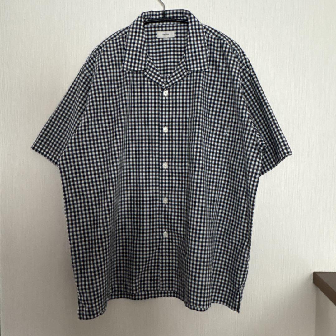 ビームス ルーズフィットギンガムチェックオープンカラーシャツ BEAMS