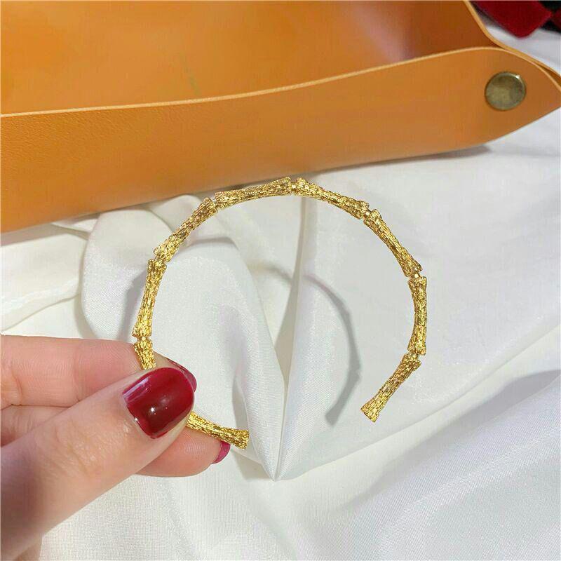 いただきあ 究極美品 K金拉糸紋竹節ブレスレット999開口ブレスレット2 tsOIT-m65977110605 24 ∲アクセサリ