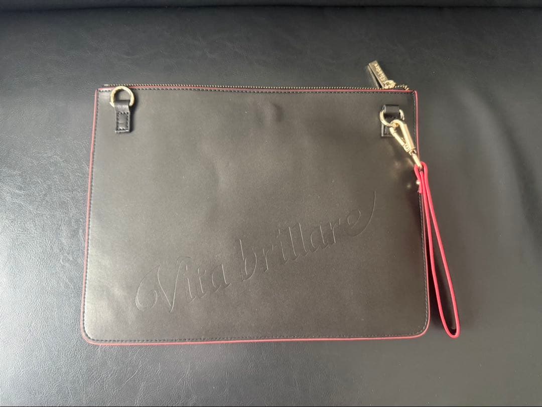 Vita Brillare 黒 レザー クラッチバッグ