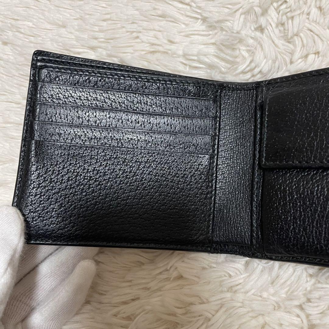 ♡美品♡ GUCCI グッチ 2つ折り財布 オールドグッチ シェリーライン 黒