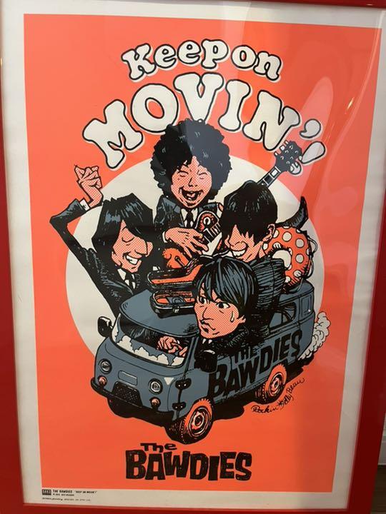 高品質 THE BAWDIES ロッキンジェリービーン ポスター シルク