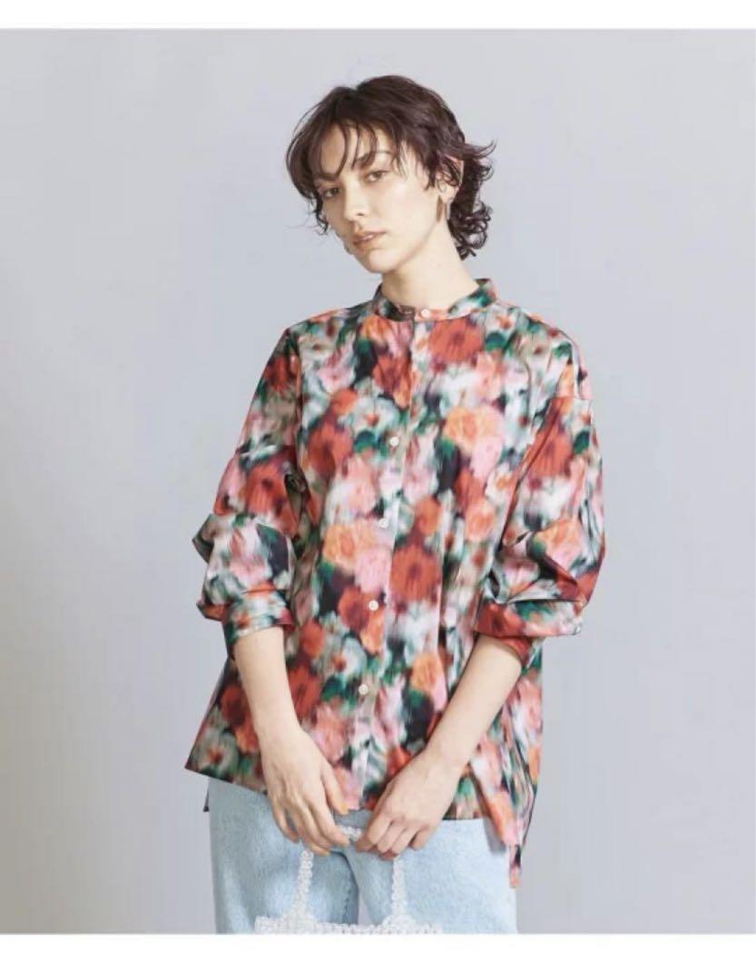 ビューティアンドユース　定価2万✨長袖　リバティプリントタイシャツ　花柄総柄