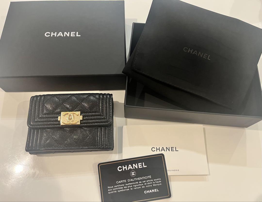 超美品　ボーイシャネル BOY CHANEL コンパクトウォレット 3つ折り財布