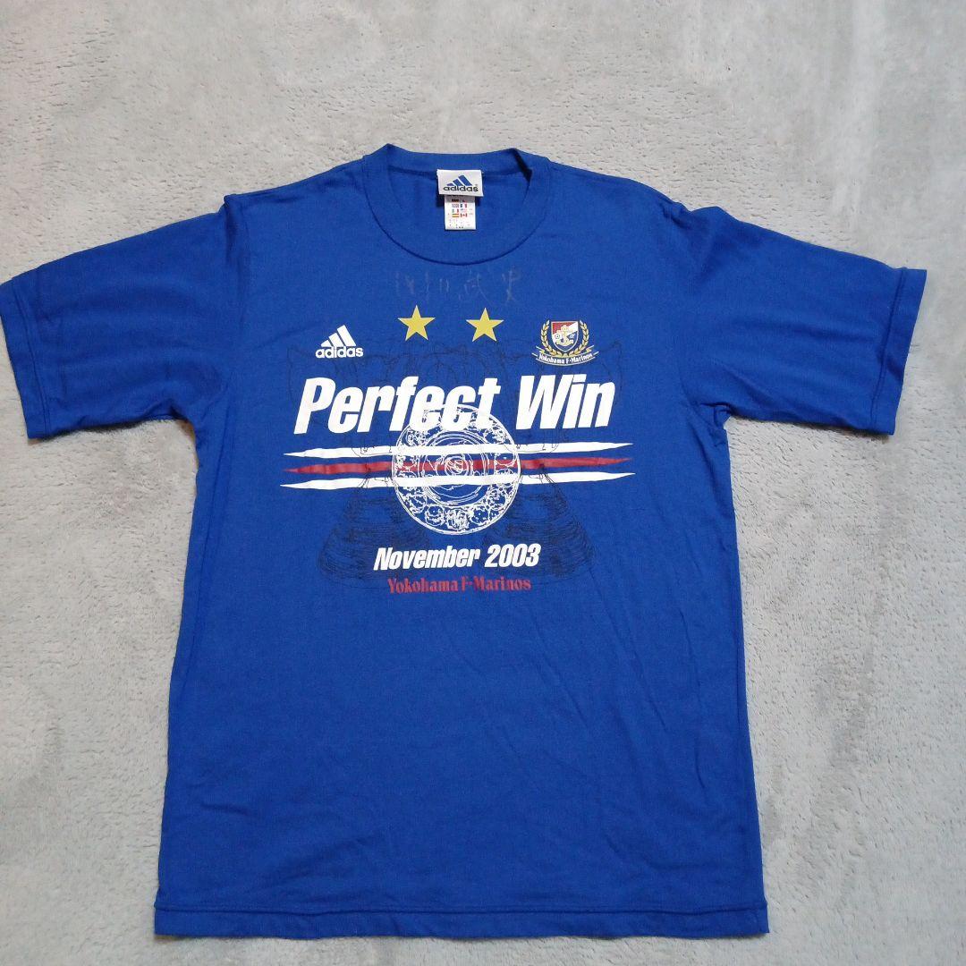 2003年 横浜Fマリノス 完全優勝 岡田武史監督 直筆サイン 半袖 Tシャツ