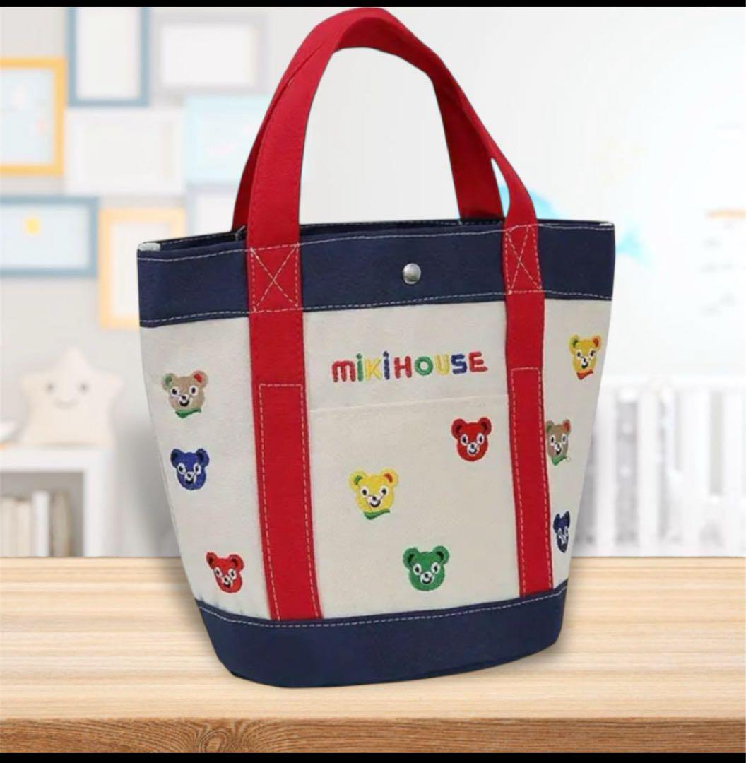 miki house クマ刺繍トートバッグ ネイビー い様専用／ミキハウス クマ刺繍 トートバッグ - メルカリ