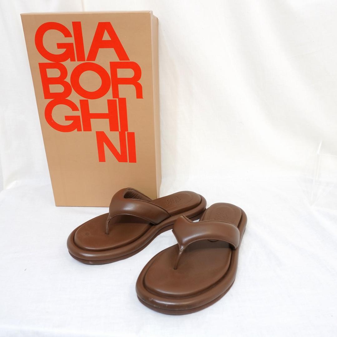 【商品名】 GIA BORGHINI (38) GIA5　トングサンダルブラウン
