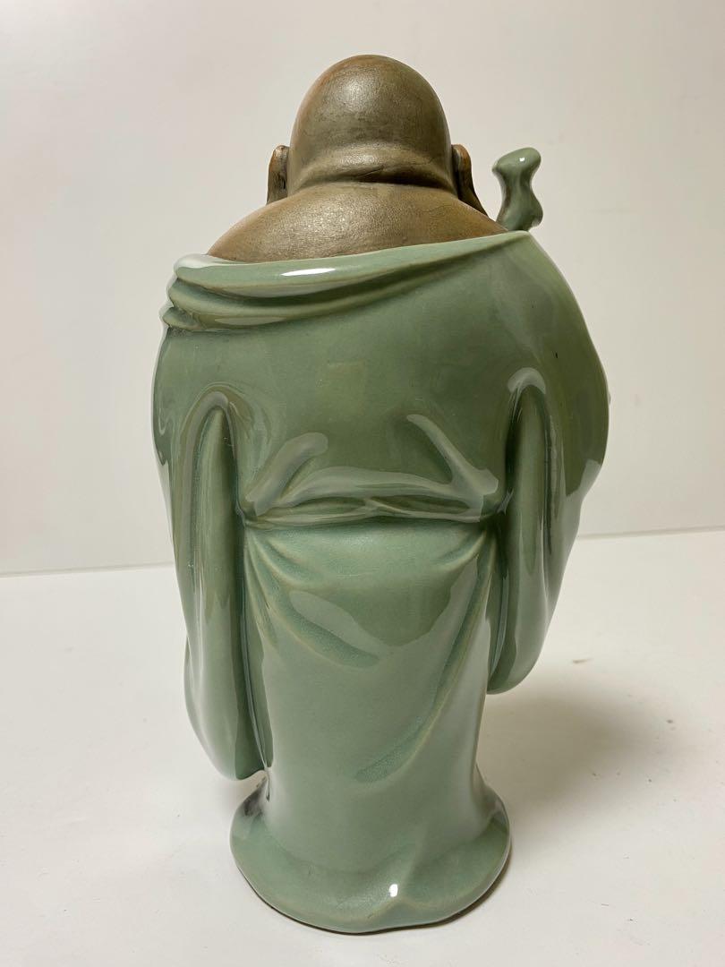 古九谷焼　青磁 七福神 布袋 置物 古九谷焼 青磁 七福神 布袋 置物 - メルカリ