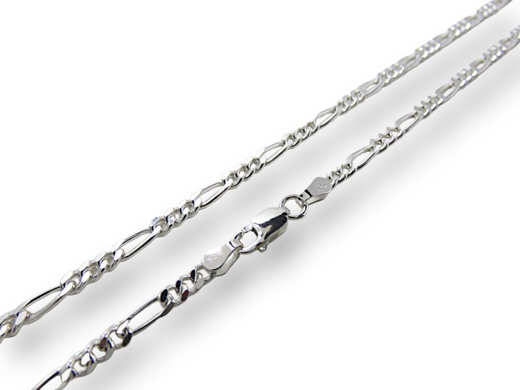 フィガロチェーン シルバーチェーン 3.4mm 40cm～ ネックレス
