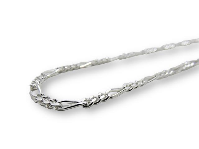 フィガロチェーン シルバーチェーン 3.4mm 40cm～ ネックレス