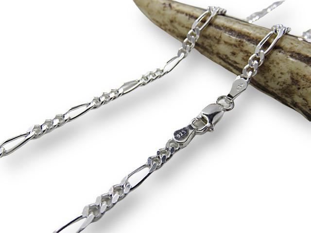 フィガロチェーン シルバーチェーン 3.4mm 40cm～ ネックレス