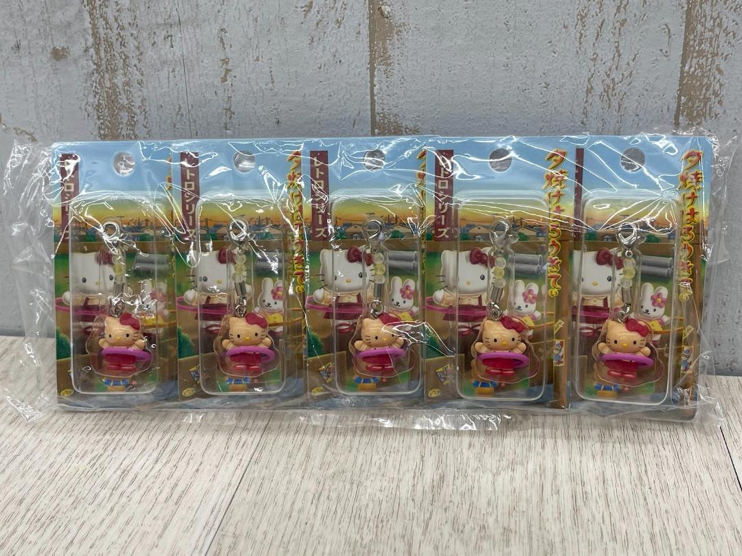 激レア☆夕焼けはろうきてぃ☆ストラップチャーム3種セット（３パッケージ☆2002 希少 当時物 ハローキティ 夕焼け ジッパーチャーム 7種×5 03年