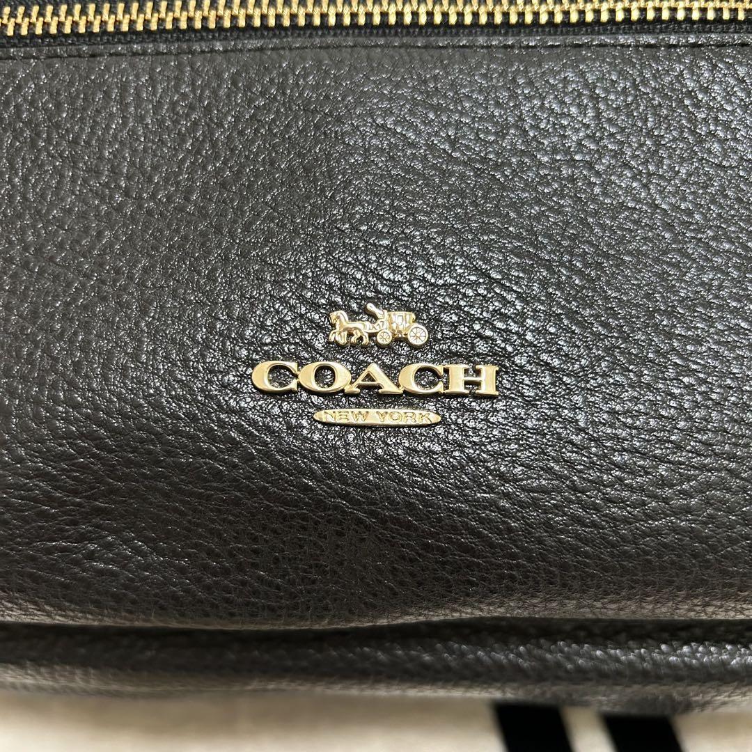 COACH コーチ　黒 レザーリュック