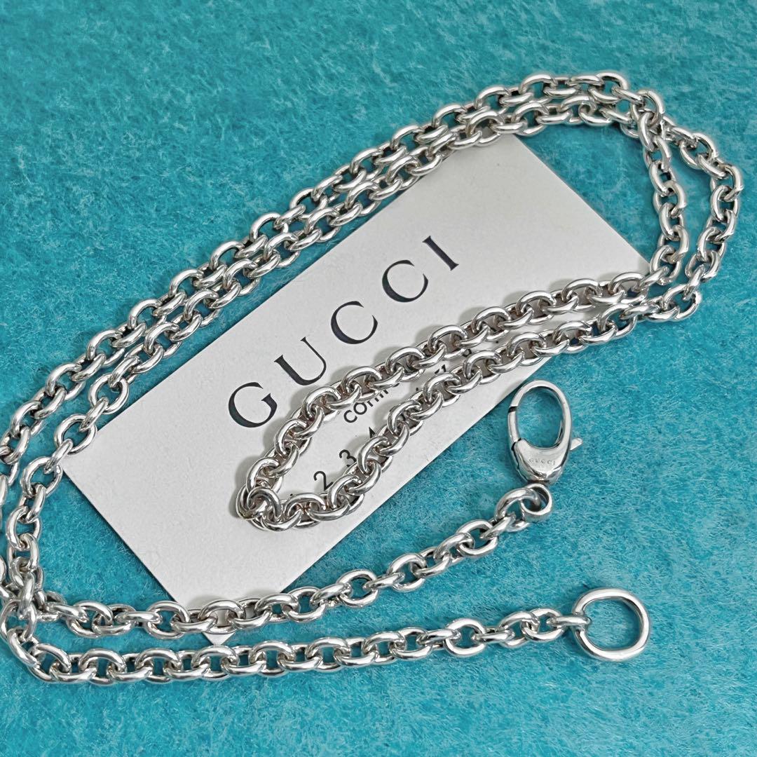 美品 GUCCI 3.8ミリ シルバー925チェーンネックレス - メルカリ