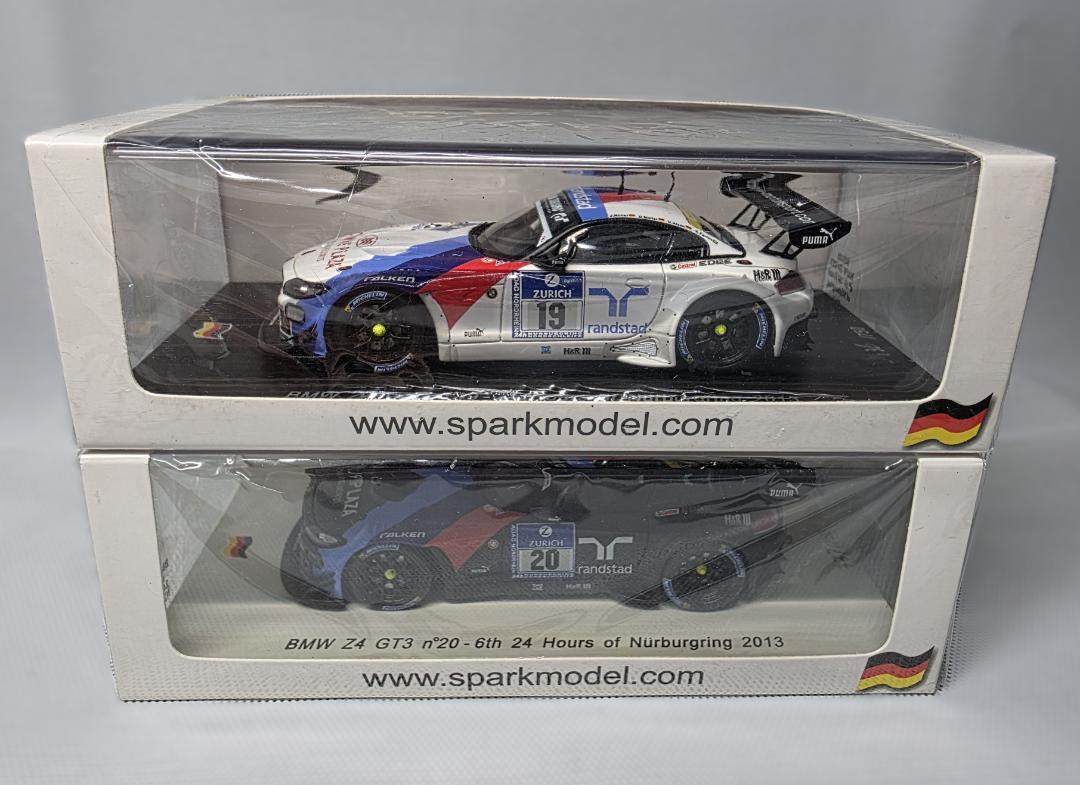 ミニカー Spark 1/43 BMW Z4 GT3 24H 2013 #19, #20