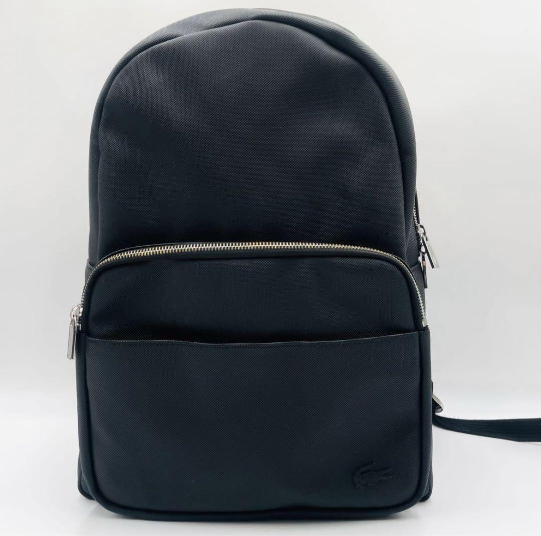極美品✨LACOSTE ラコステ リュック　ブラック　PVC