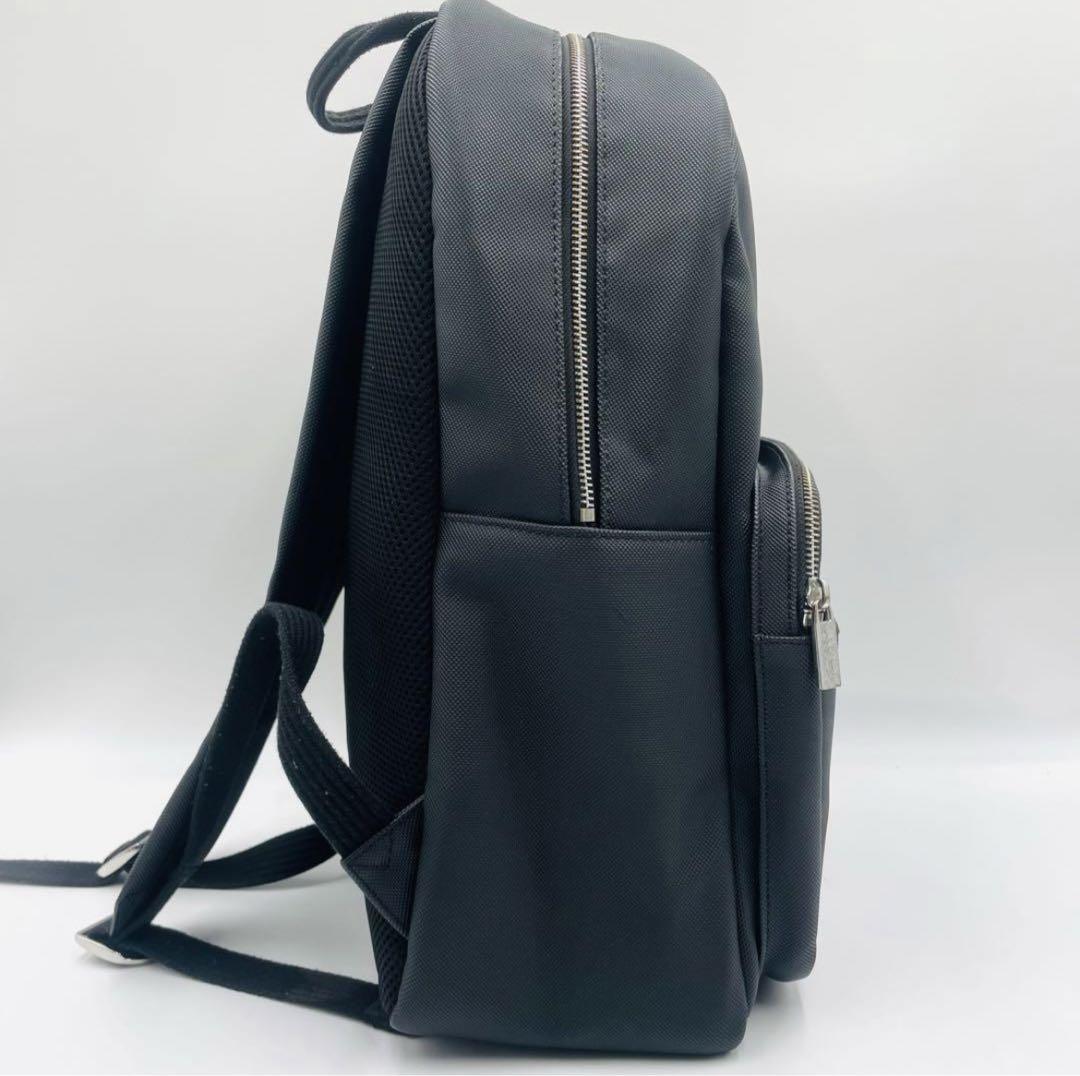 極美品✨LACOSTE ラコステ リュック　ブラック　PVC
