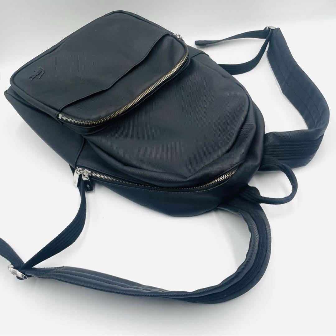 極美品✨LACOSTE ラコステ リュック　ブラック　PVC