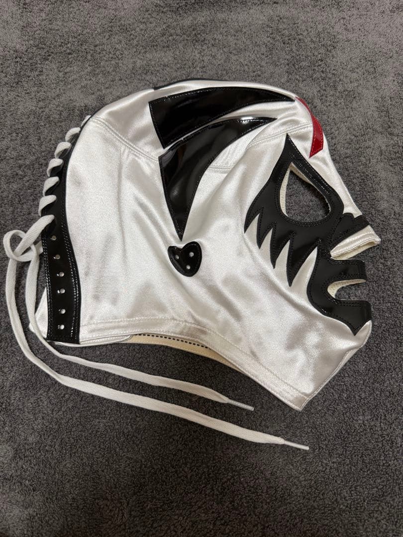 ミルマスカラス試合用マスク　白リクラ