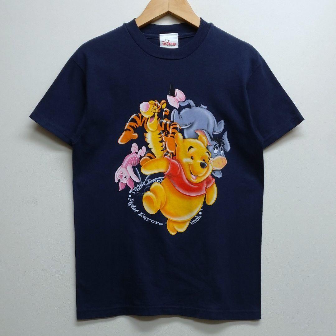 香港ディズニー限定★プーさん&ピグレット大人用Tシャツ Disney pooh&piglet print tee ディズニー プー&ピグレット