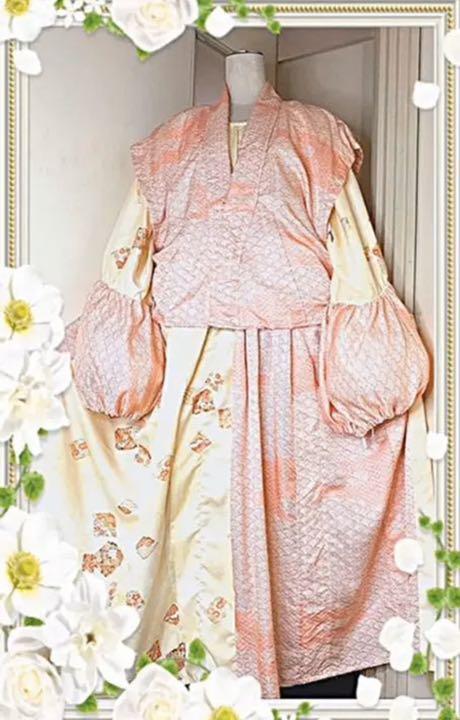 新作❤️祈り❤️ハンドメイドワンピース❤️3点セット 正絹 着物リメイクレトロ JIXwW-m65995450945 古布 国産新品