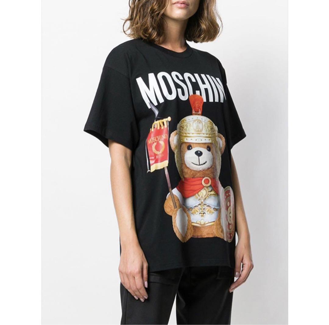 モスキーノ 20SS バッド テディベア プリント Tシャツ 半袖 M 黒