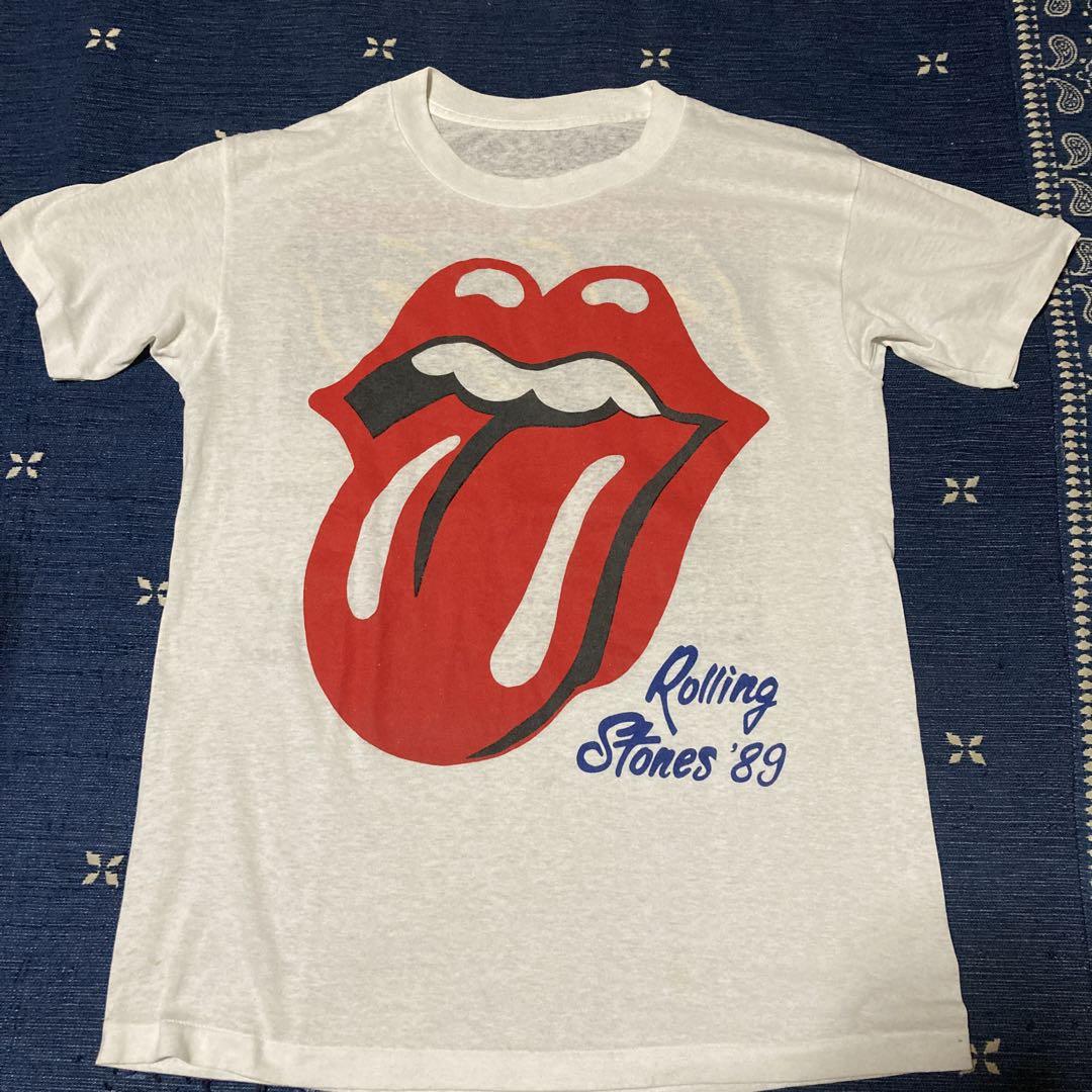 耐熱 二層 足あとぐらす (M) 希少 90s The Rolling Stones ツアーT