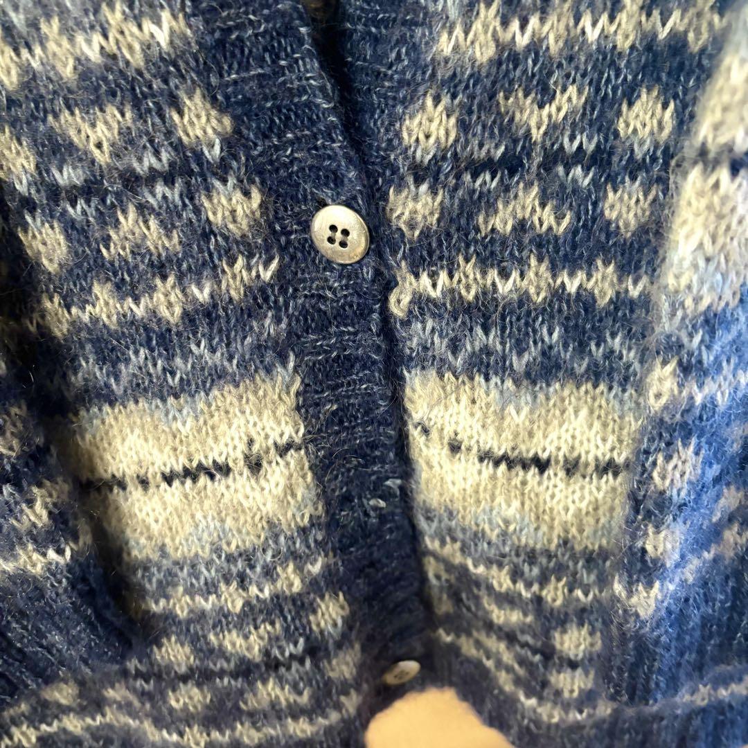 MAURICES モーリス カーディガン ニット ウール 青