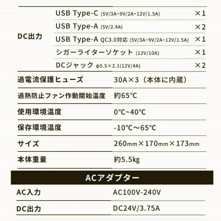 メーカー希望価格:59,800円【新品・未使用品】ポータブル電源540wh