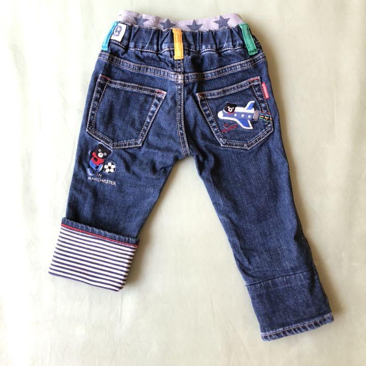 ミキハウス ダブルB 豪華デニムパンツ 90