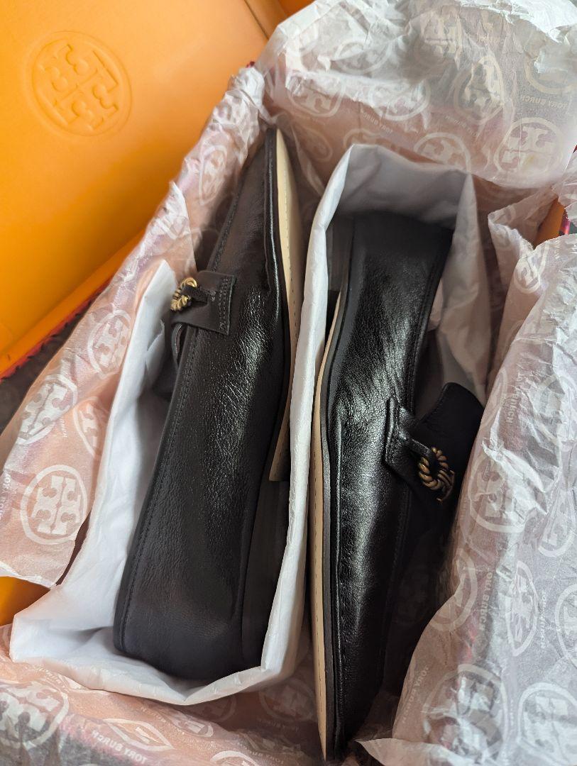 値下げ☆【新品】TORY BURCH レザー ペリン ローファー 8 ブラック