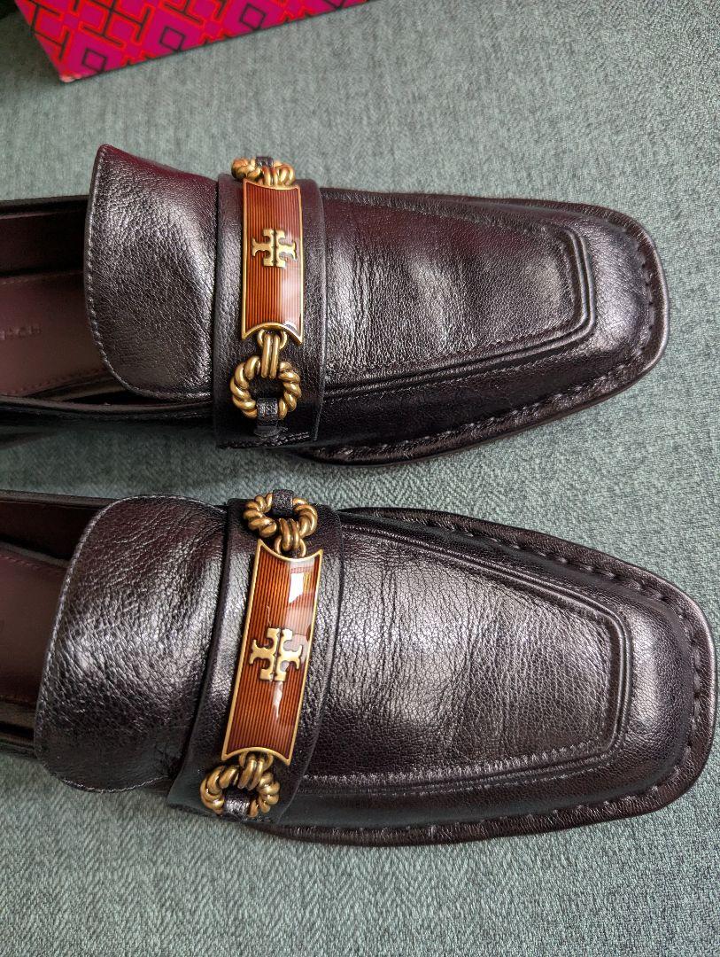 値下げ☆【新品】TORY BURCH レザー ペリン ローファー 8 ブラック