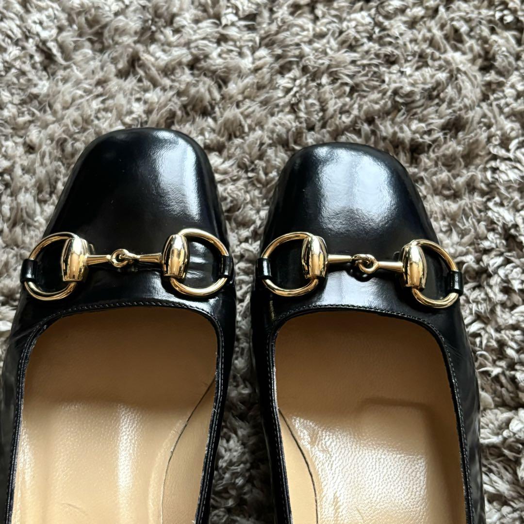 【美品】GUCCI ホースビット パンプス ローファー スクエアトゥ 金具