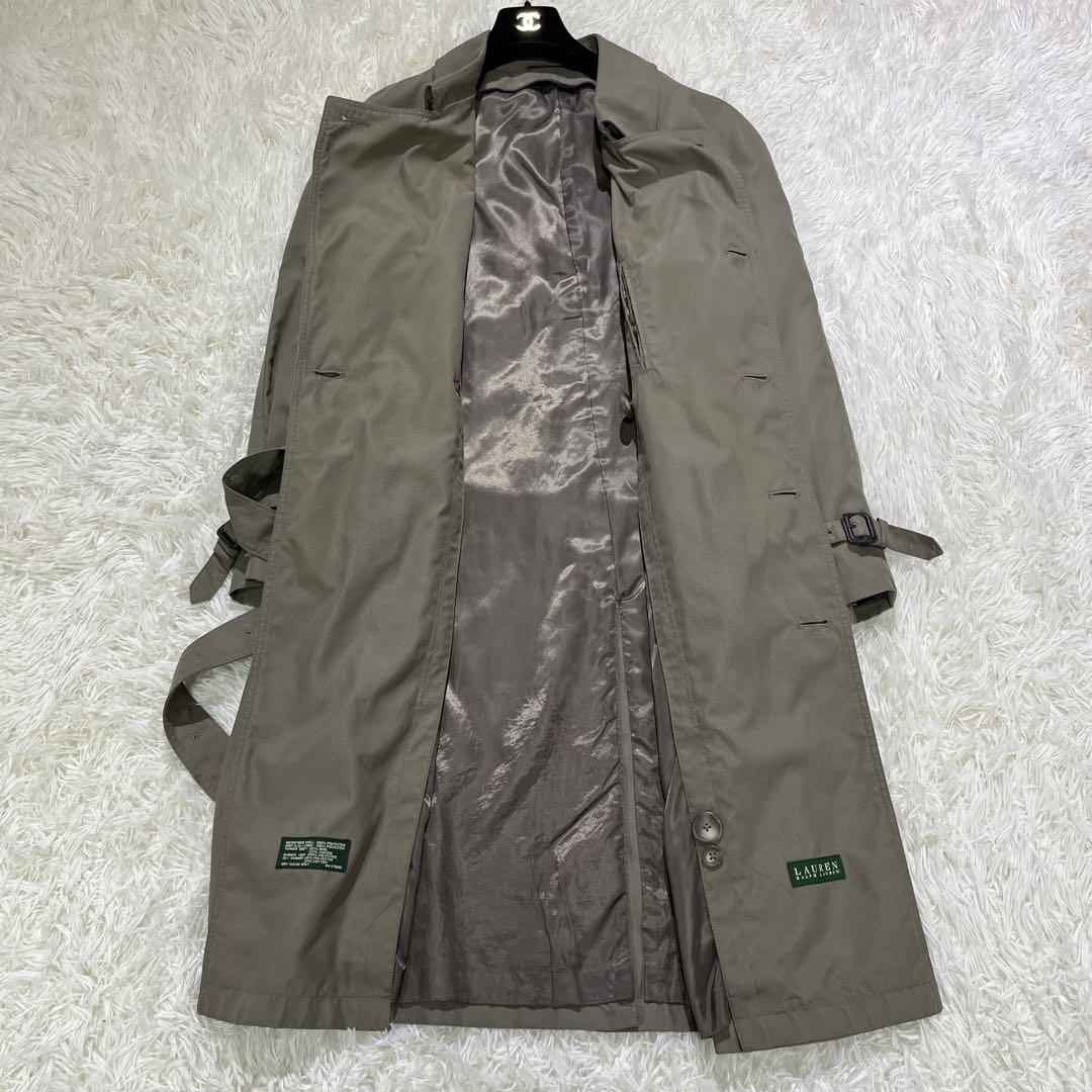 美品☆ローレン ラルフローレン　ロング トレンチコート viscose　44
