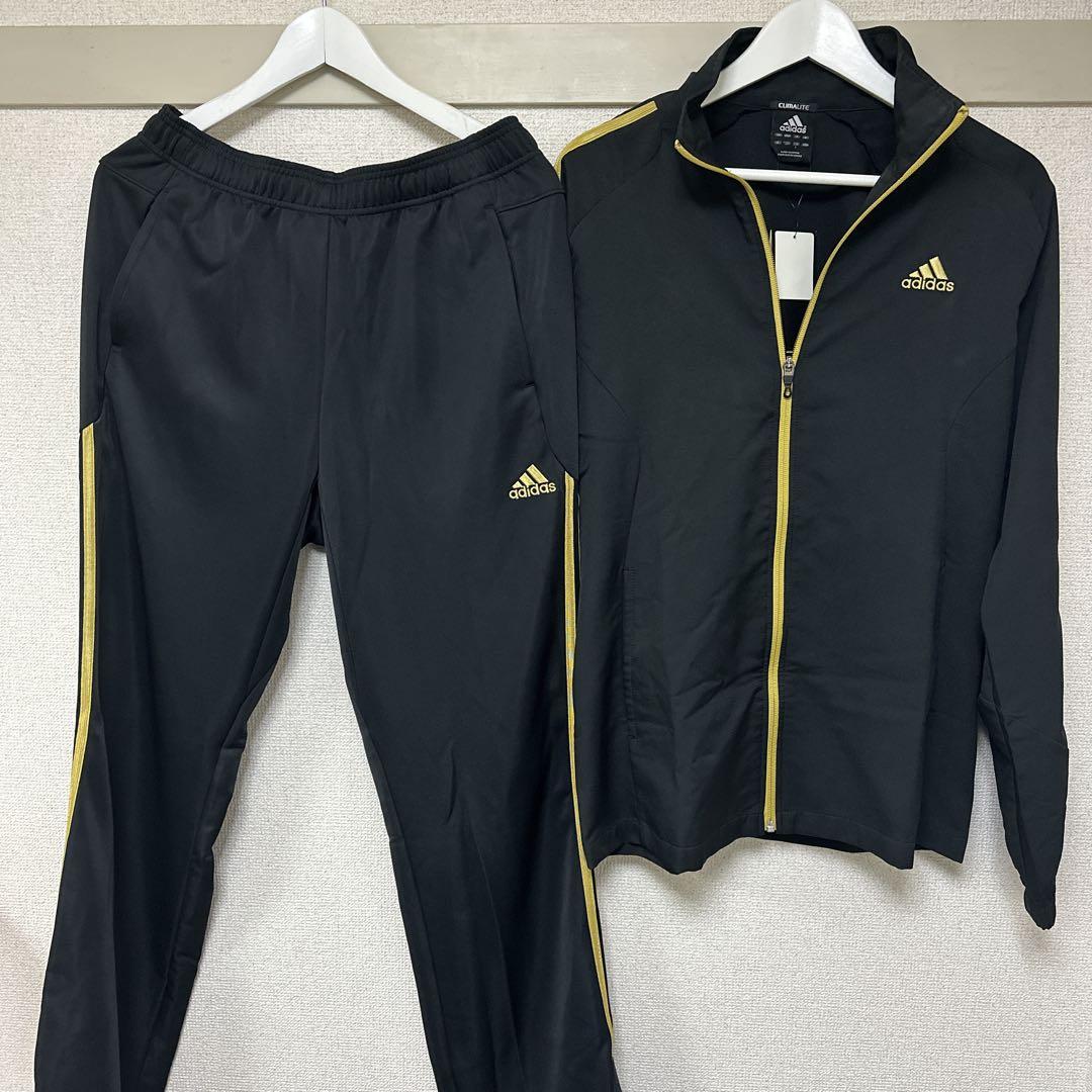 復刻版　adidas CLIMALITE adidas CLIMALITE ジャージ上下 ブラック×ゴールドオンライン