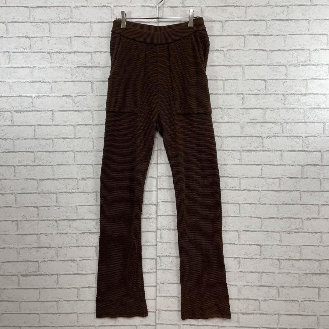 【美品】トゥルーコットンニットパンツ　ウェストゴム　フェミニンオシャレカジュアル